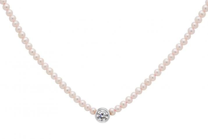 Collier femme  Diamond & Pearl Pure (S) Or blanc - Redline - 0++
