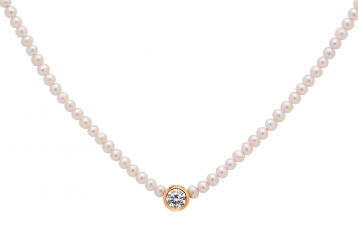 Collier femme  Diamond & Pearl Pure (S) Or rose - Redline - 0++