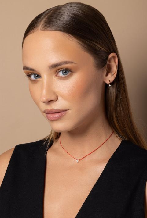 Collier fil diamant So Absolu en or rose - Redline - 0++