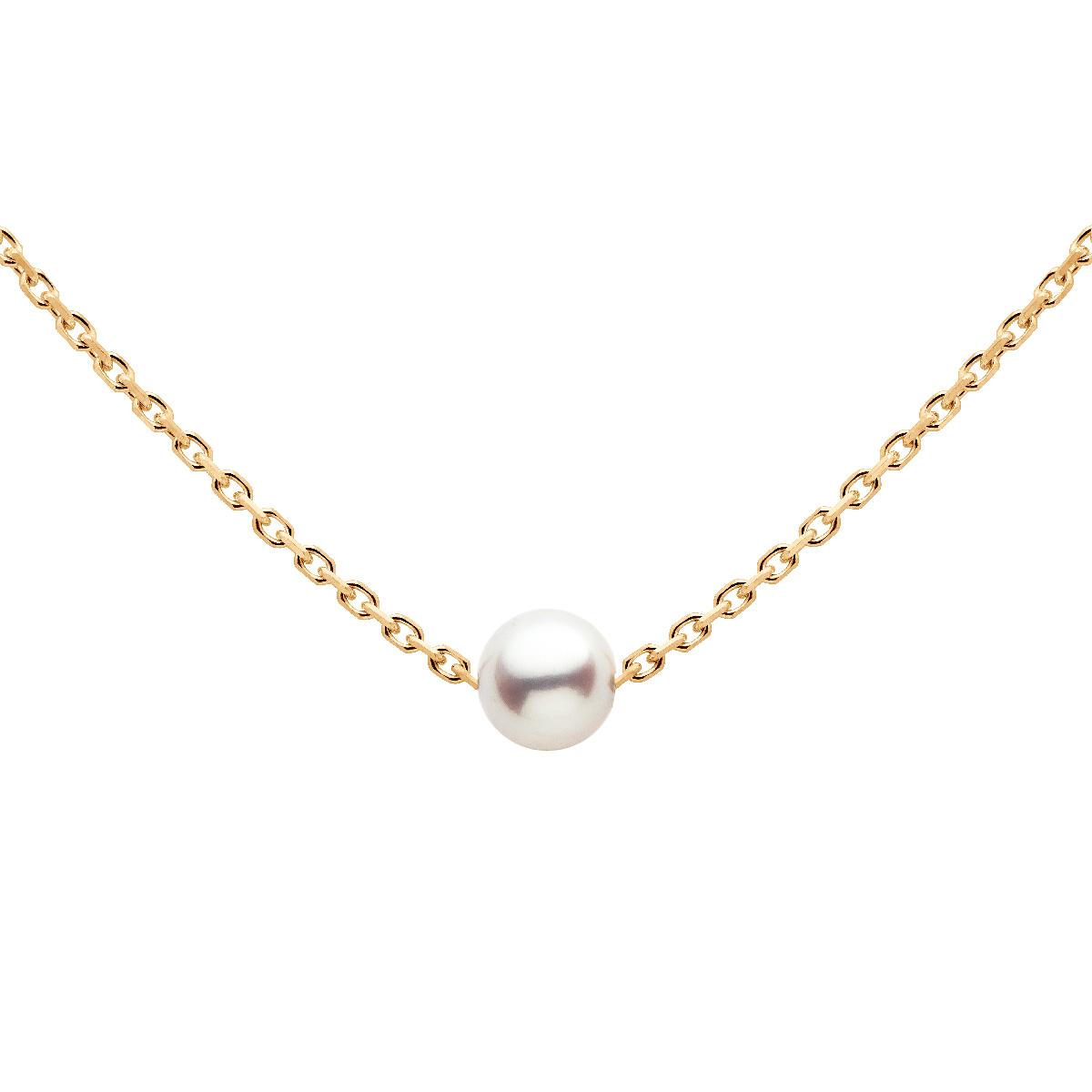Redline Bijoux - Sensuelle Akoya - Collier Chaîne Femme avec Perle