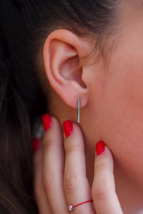 Boucles d'oreilles or blanc - Redline - 0++