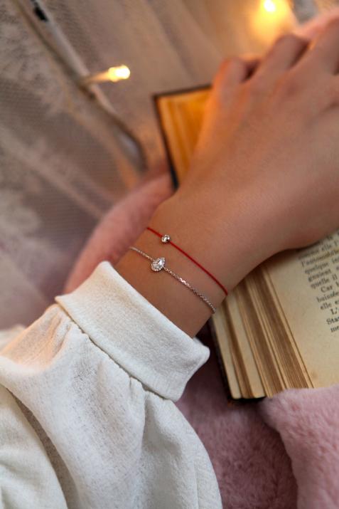 Bracelet chaîne avec diamants 0.43 carats en or blanc - Redline - 0++