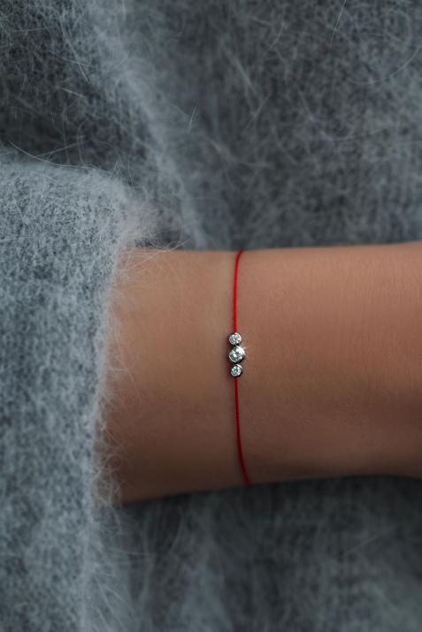 Bracelet fil avec diamant 0.20 carat en serti clos or noir - Redline - 0++