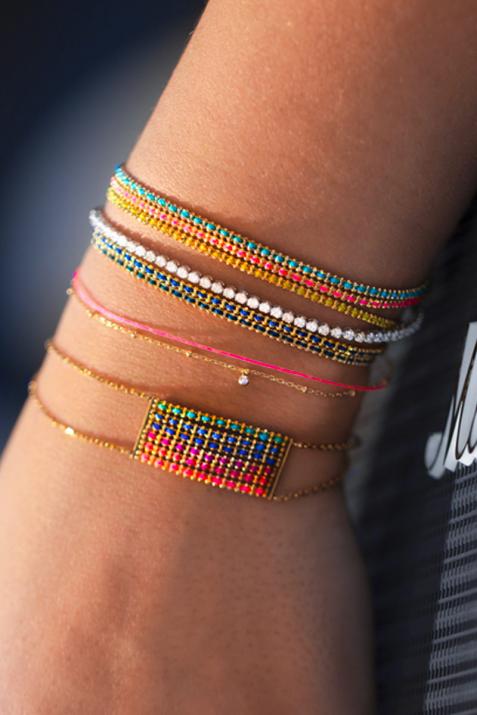 Bracelet chaîne Aurore Boréale Or Rose - Redline - 0++