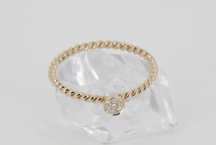 Bague or jaune Pretty Harmony en diamant - Redline - 0++