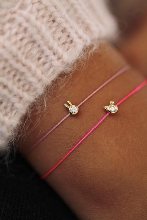 Bracelet Ours sur fil avec diamant 0.05ct or jaune - Redline - 0++