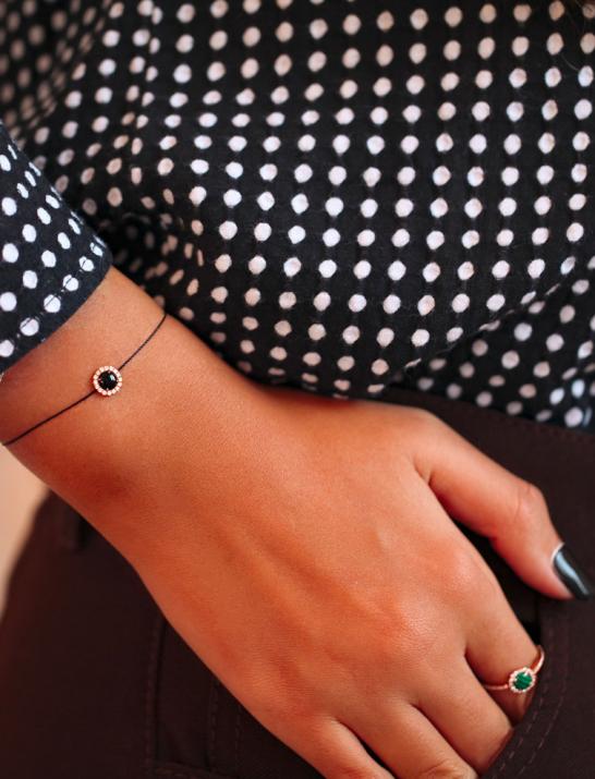 Bracelet Reine Onyx Or Jaune - Redline - 0++