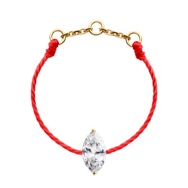 Bague fil avec diamant marquise 0.20 carat en serti griffe or jaune - Redline - 0++