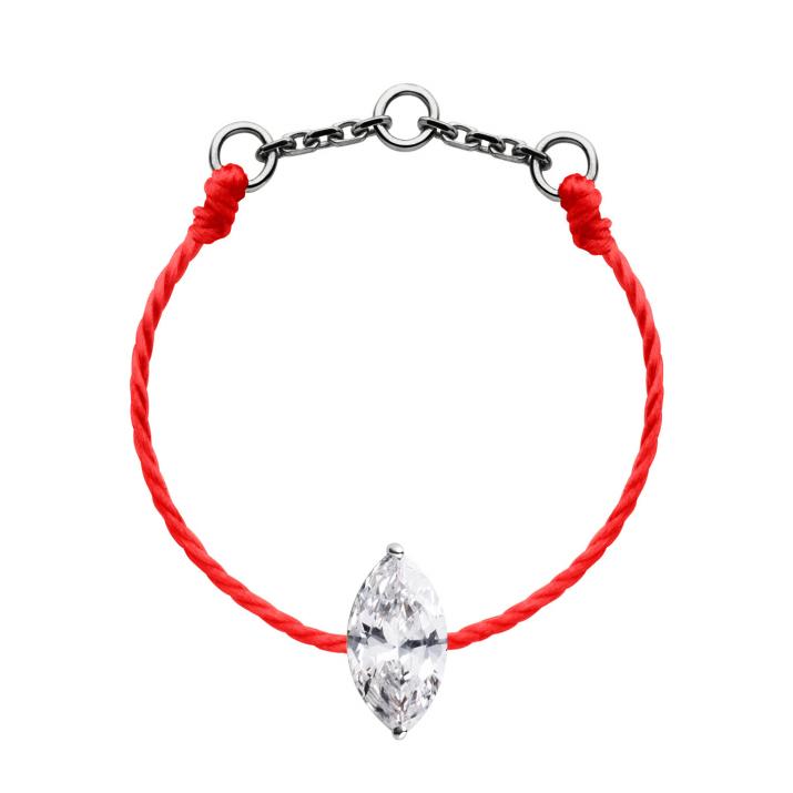 Bague fil avec diamant marquise 0.20 carat en serti griffe or noir - Redline - 0++