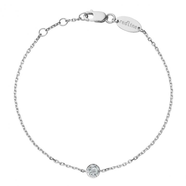 Bracelet chaîne avec diamant 0.05 carat en serti griffe or blanc - Redline