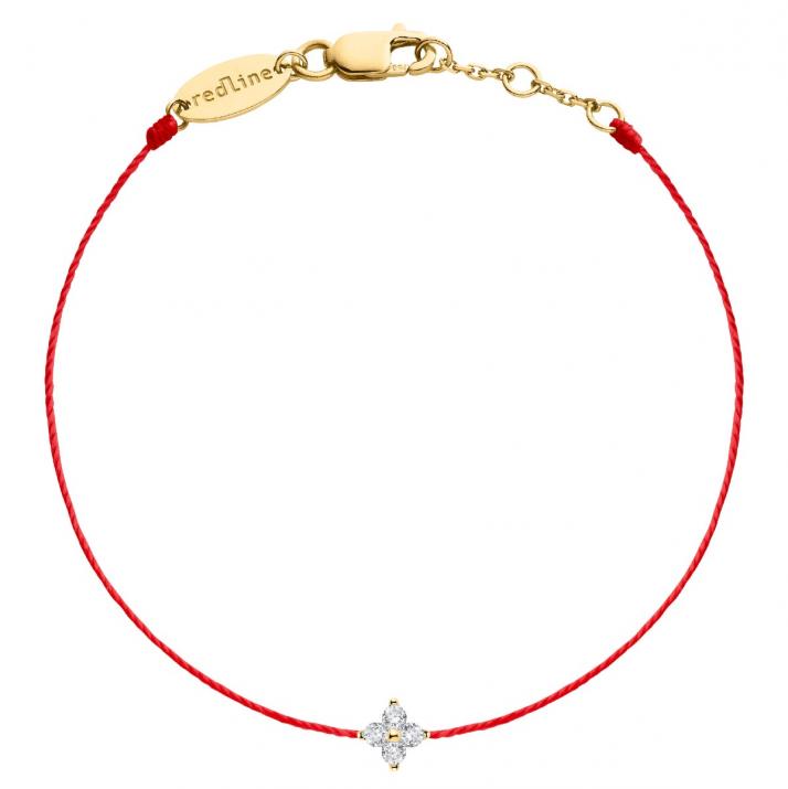 Bracelet fil étoile avec 4 diamants or jaune - Redline - 0++