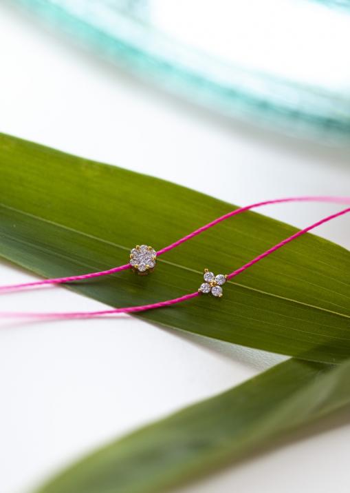 Bracelet fil étoile avec 4 diamants or jaune - Redline - 0++