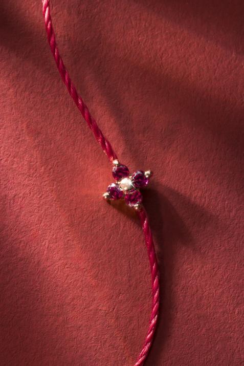 Bracelet Fil Shiny Rubis  Or Rose - Redline - 0++