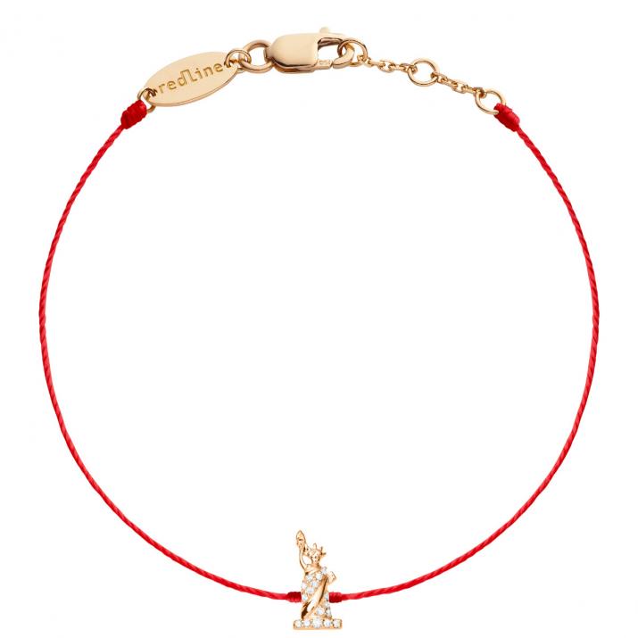 Bracelet fil Statue de la Liberté or rose - Redline