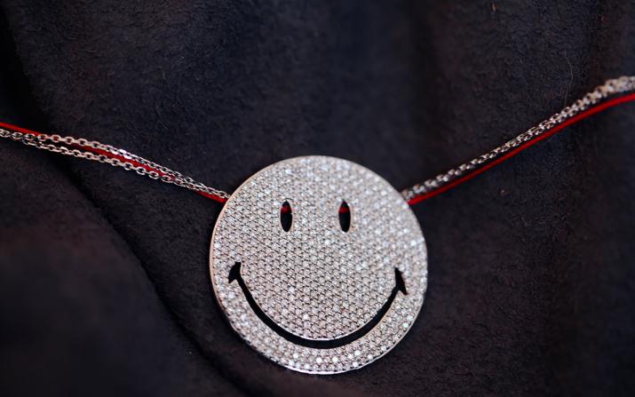 Collier Chaîne Femme avec 1.91ct Diamant Rond en Or Blanc Pavé - Redline - 0++