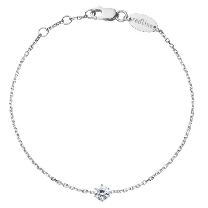 Bracelet diamant So Absolu sur chaine or blanc - Redline - 0++