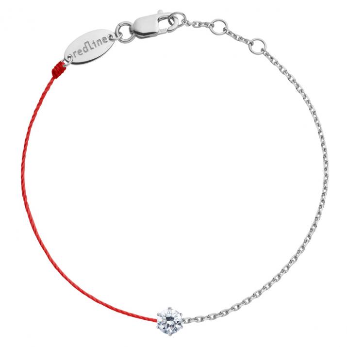 Bracelet mi-fil, mi-chaine  or blanc So Absolu - Redline