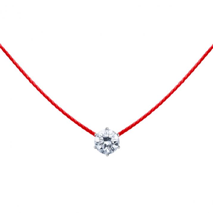 Collier fil diamant So Absolu en or blanc - Redline