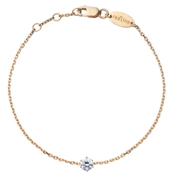 Bracelet diamant So Absolu sur chaine or rose - Redline - 0++