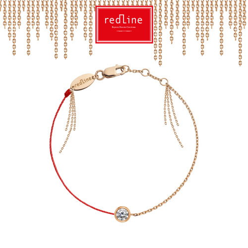 Bracelet fil rouge mi chainette redline Bracelet fil rouge et chaine REDLINE