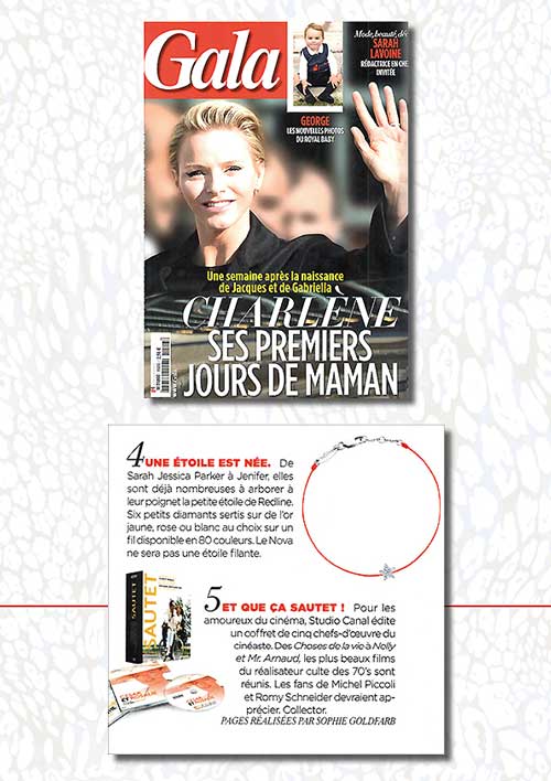 Redline bracelet fil diamant magazine Gala