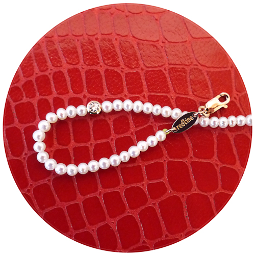 Bracelet perles de culture et diamant