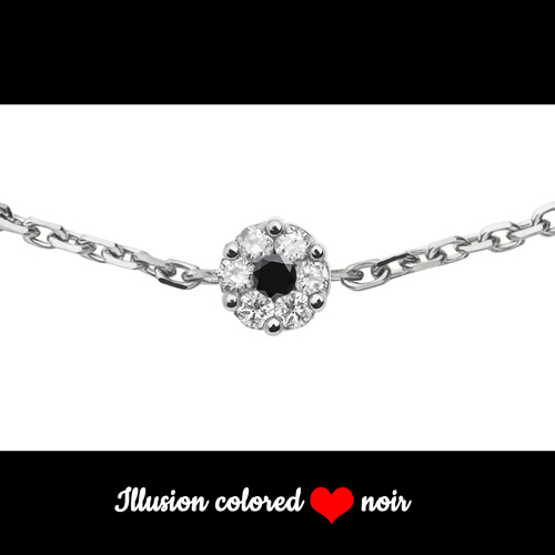 Redline bracelet chaine diamant noir