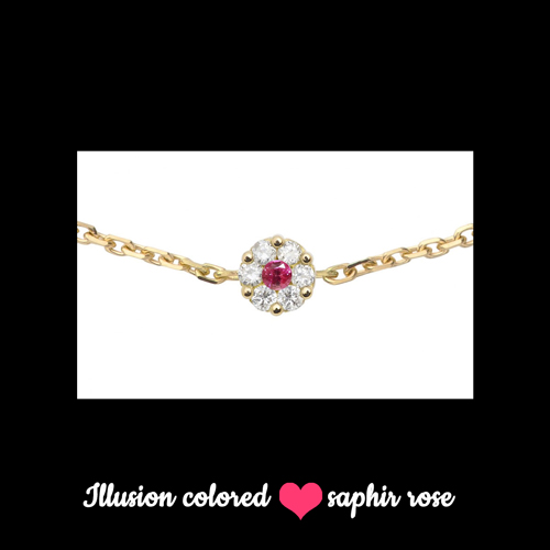 Redline bracelet diamant blanc et saphir rose