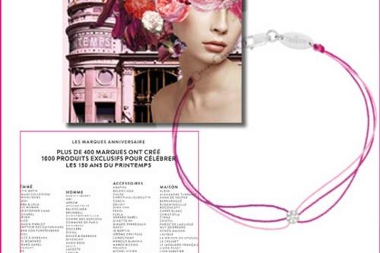 Un bracelet exclusif pour célébrer les 150 ans du Printemps !