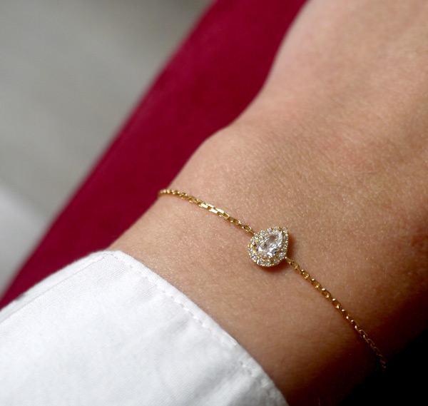 Bracelet diamant poire