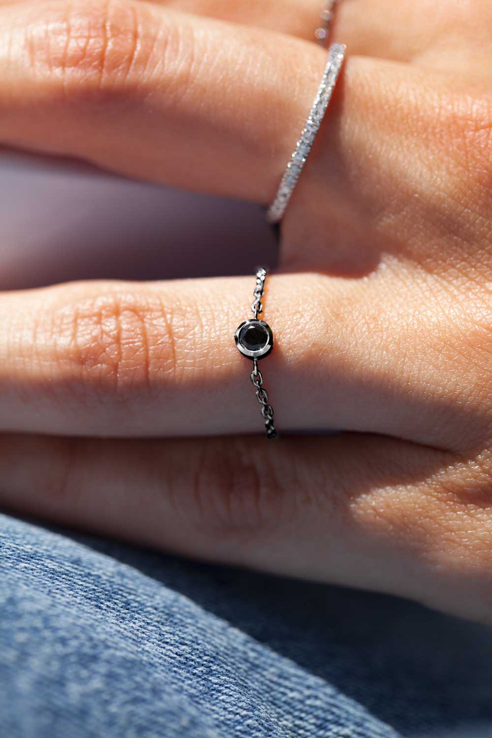 bague en diamant noir