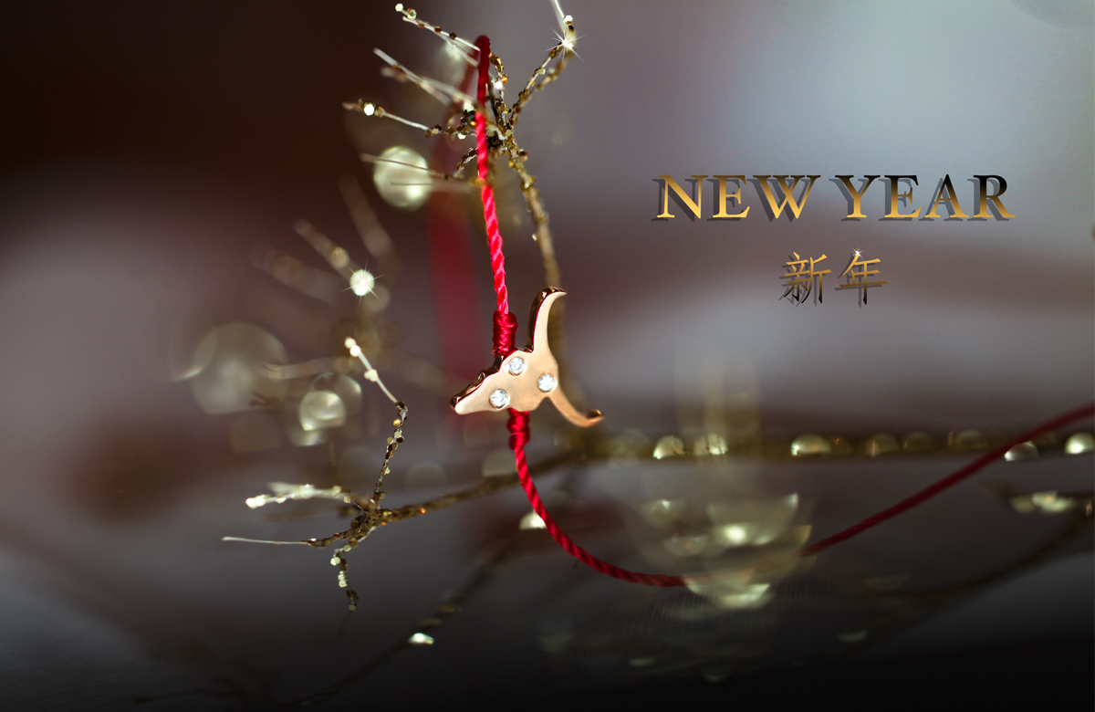 Collection de bijoux pour la nouvelle année Chinoise, bijoux Buffle en or 18k, bijoux porte-bonheur luxe