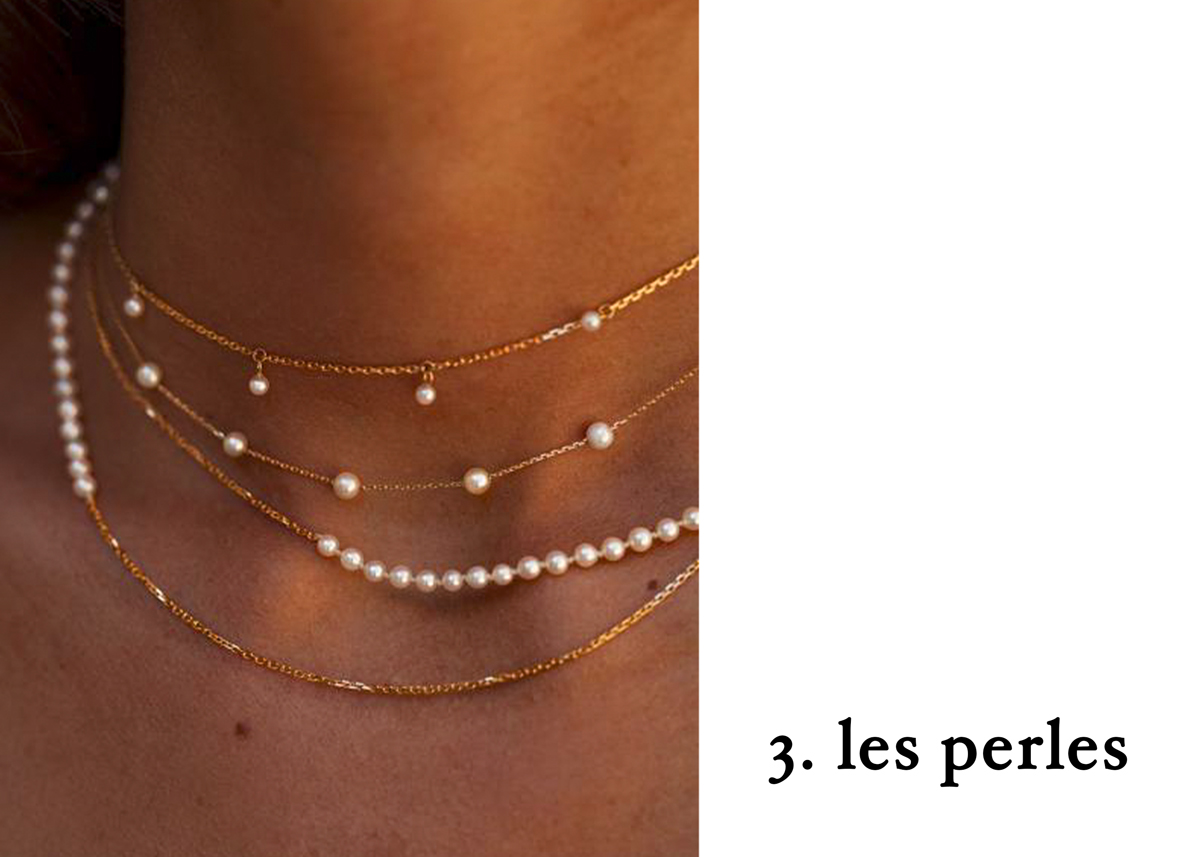 tendances françaises bijoux avec perles, la maison Redline vends colliers, bracelets, boucles d'oreilles et bagues en perles d'Akoya