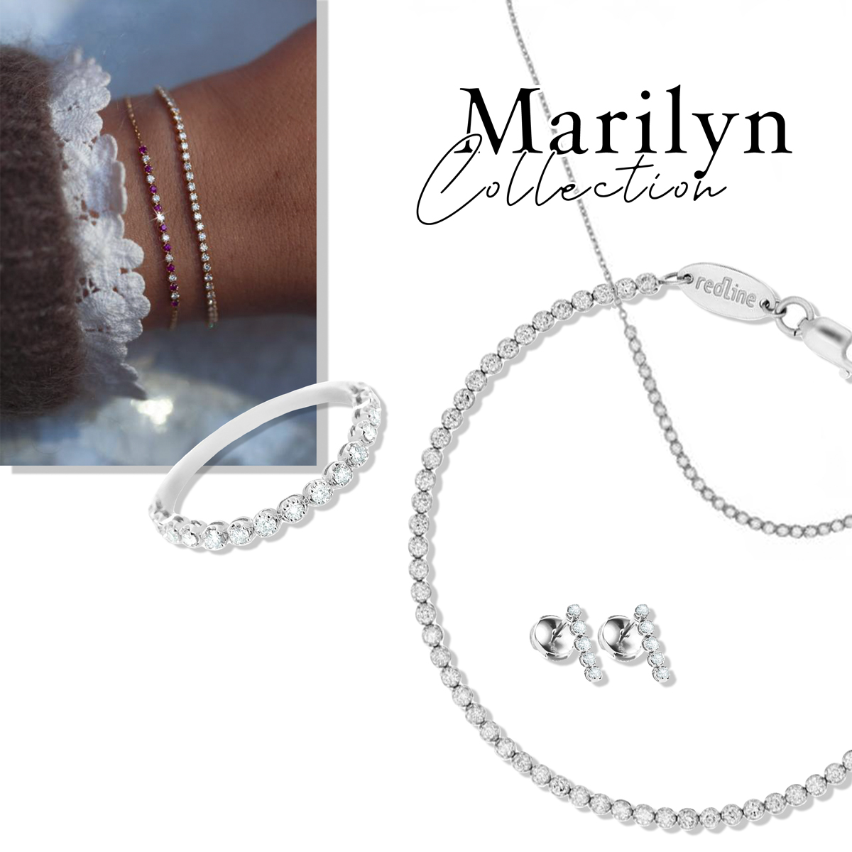 Collection Marilyn par Redline Paris, bijoux haut de gamme en diamants, collection joaillerie française en ligne