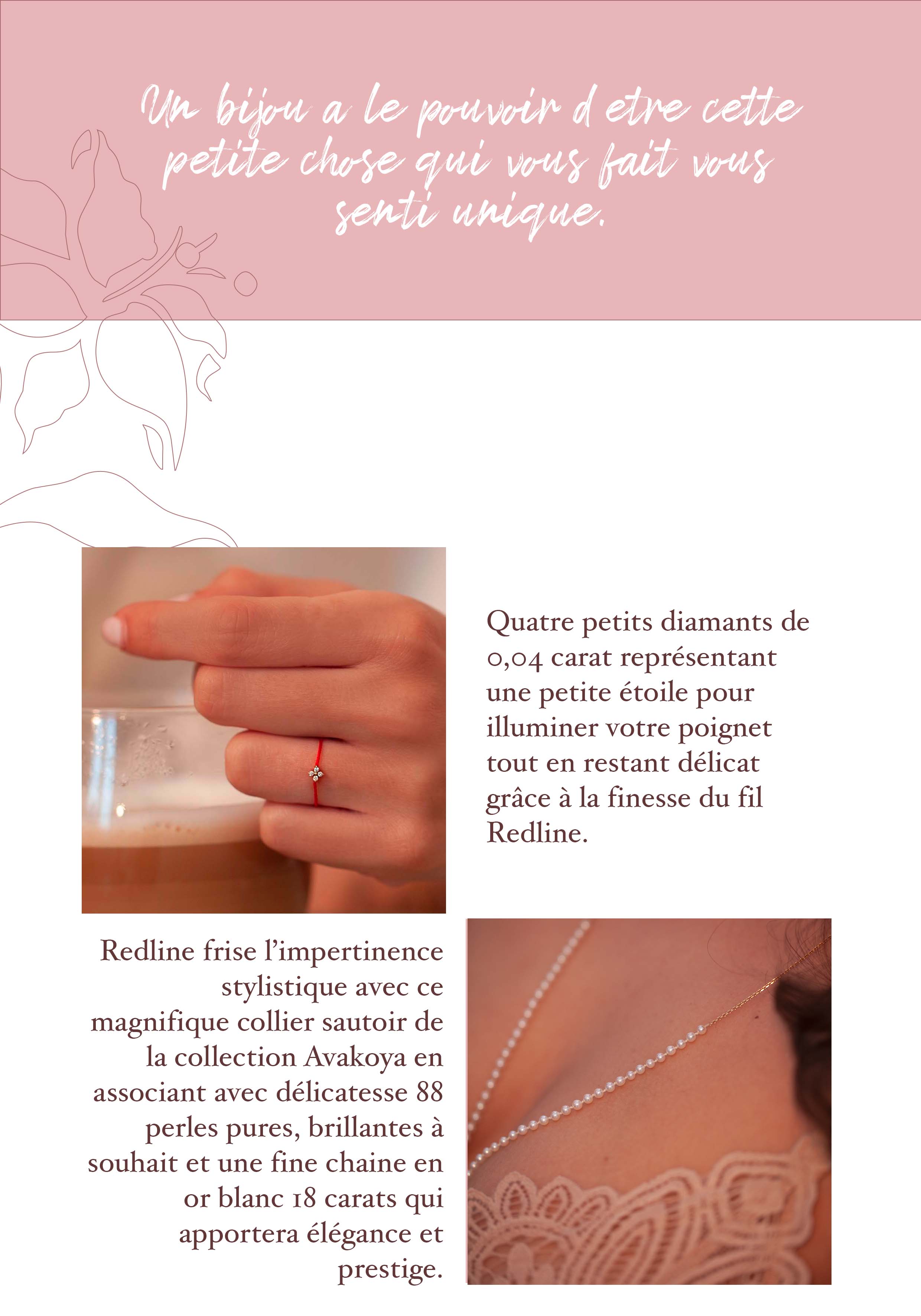 Bague fil rouge diamant luxe boutique parisienne