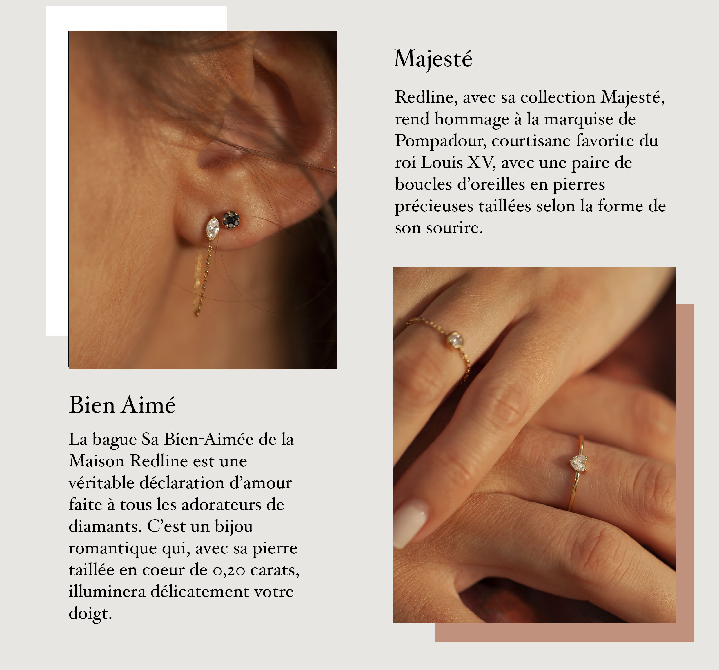 boucles d'oreilles pendantes diamant redline paris