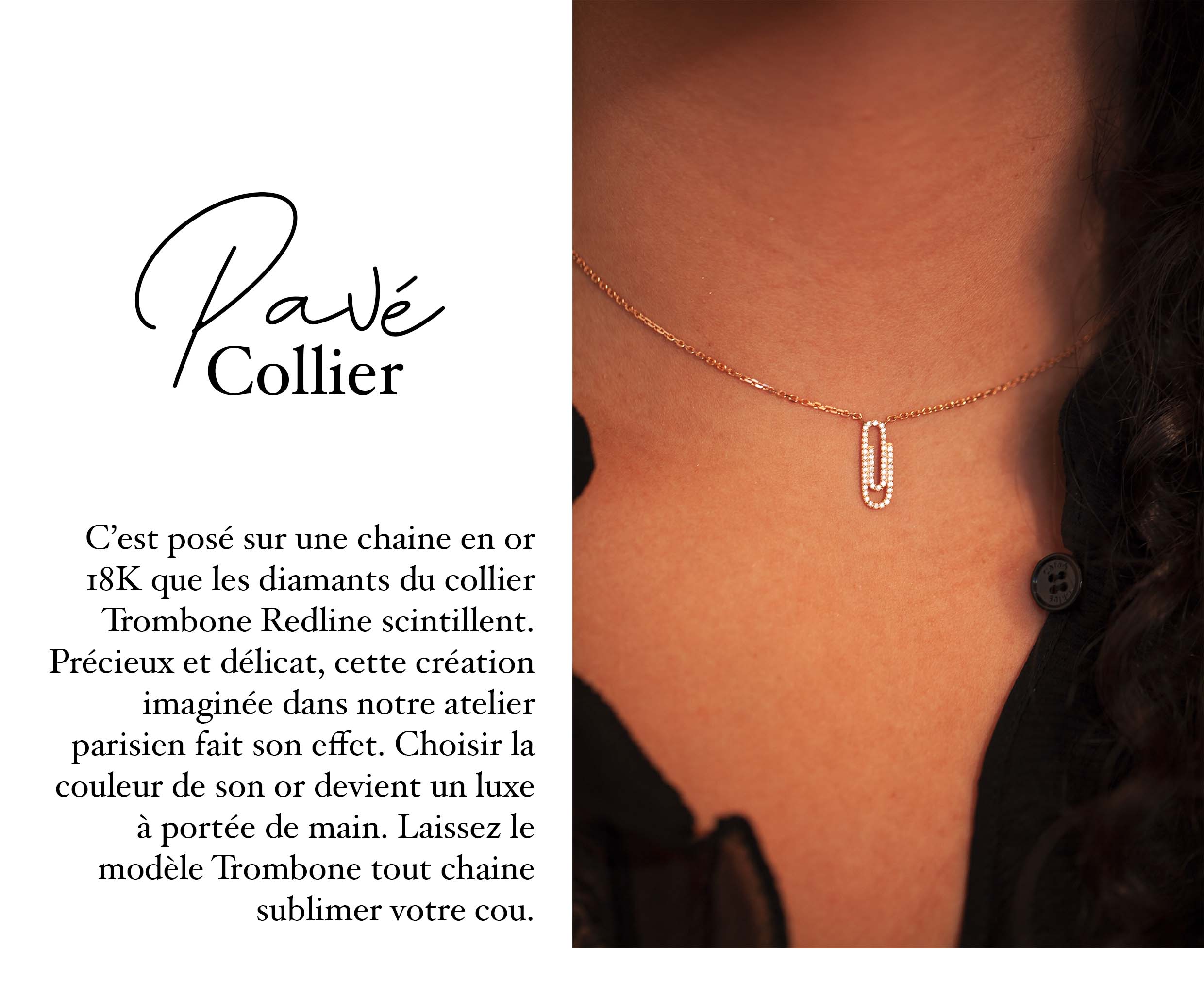 collier fin or de qualité boutique parisienne made in france