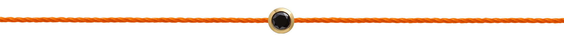 bracelet diamant noir fil orange