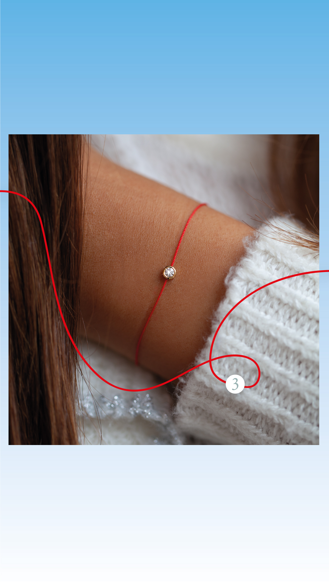 Le bracelet Pure Redline, Diamant sur fil rouge