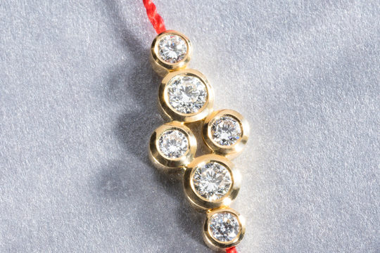 Bracelet RedLine diamants fil rouge