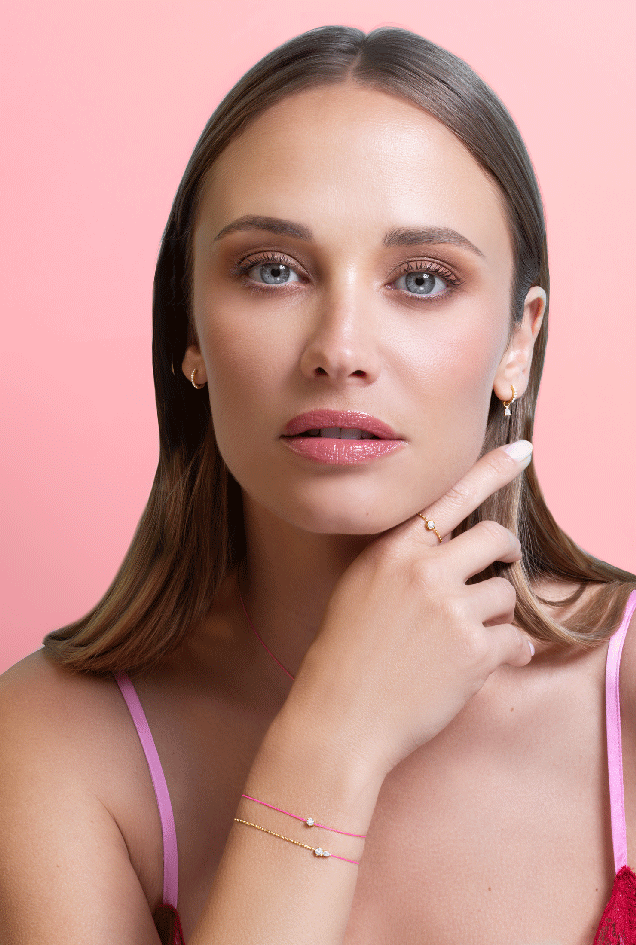 Diamant sur fil rose
