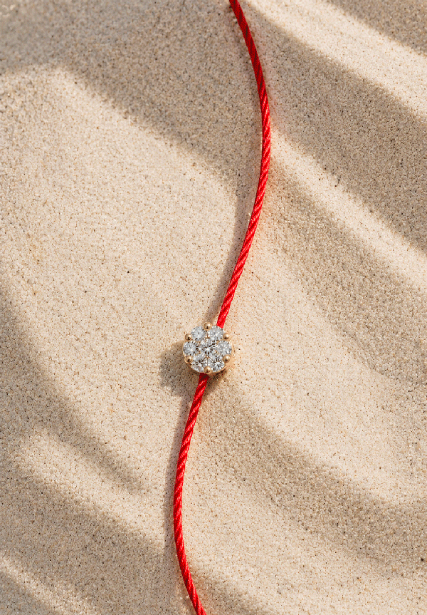 Bracelet Illusion Diamant fil rouge